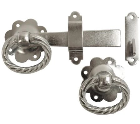 Twisted Ring Gate Latch - 150mm (Galvanised)
